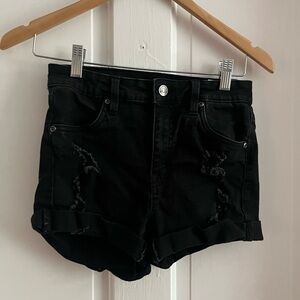 Black Jean Shorts
